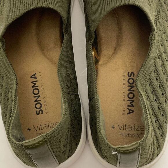 Sonoma Women's Green Vitalize Ortholite Knit Slip-On Sneakers Size 7 - Picture 5 of 16